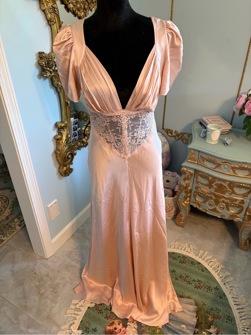 House of CB Soft Blush Pink Satin Dress